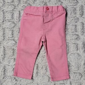 Cherokee Girls Pink Pants with Cute Pocket Bows - Size 6-9 months